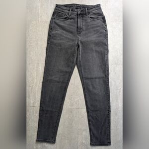 American Eagle Jeans Womens Size 00  Mom Jean Stretch Denim Charcoal Black